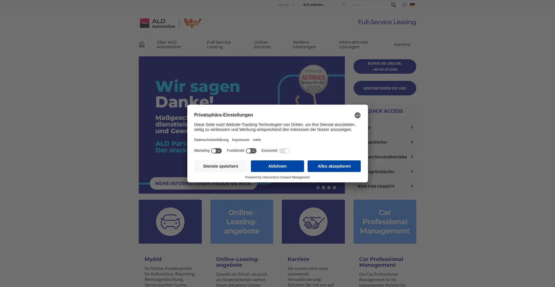 Aldautomotive.de Screenshot
