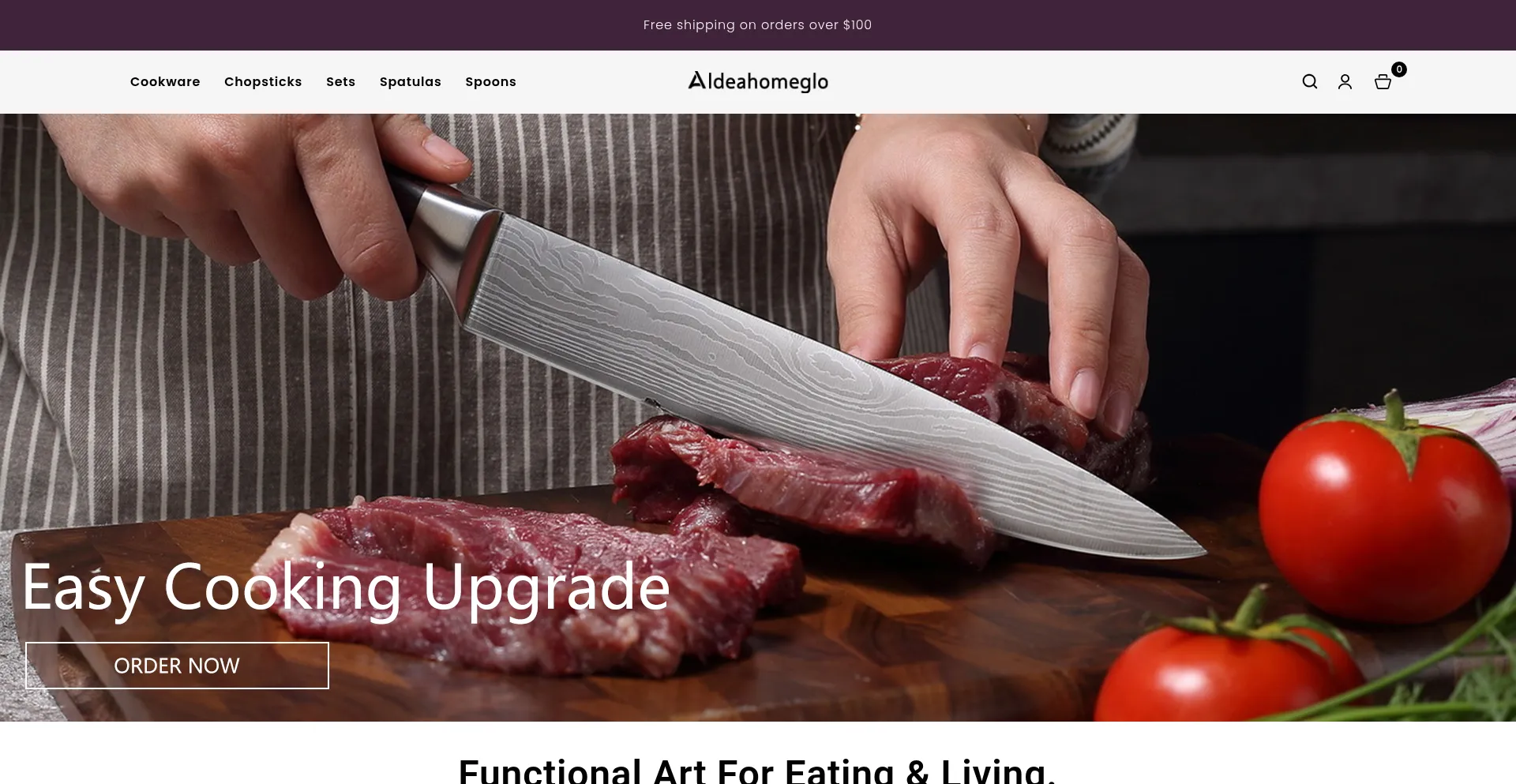 Website screenshot of Aldeahomeglo.com