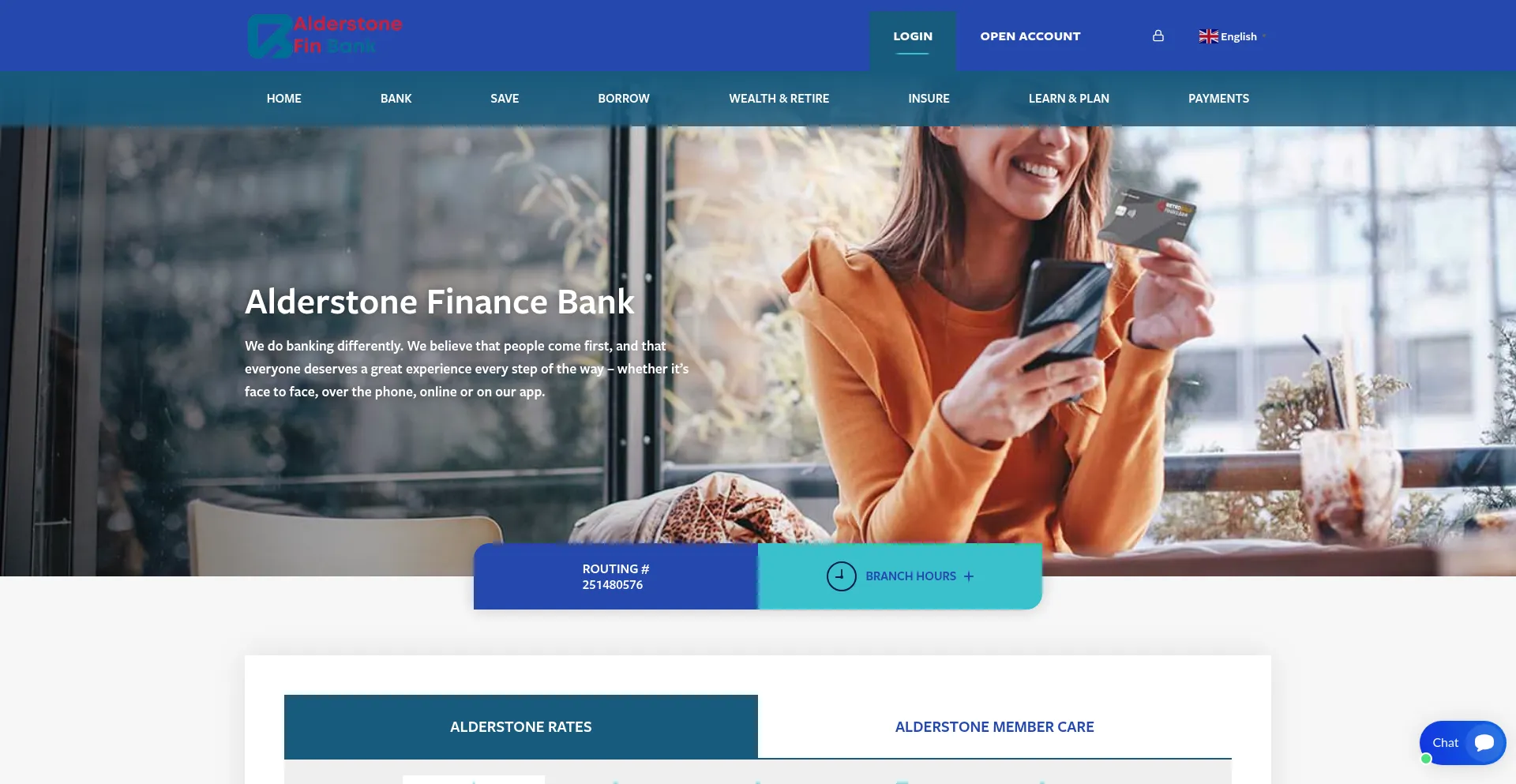 Website screenshot of Alderstonefinance.cc