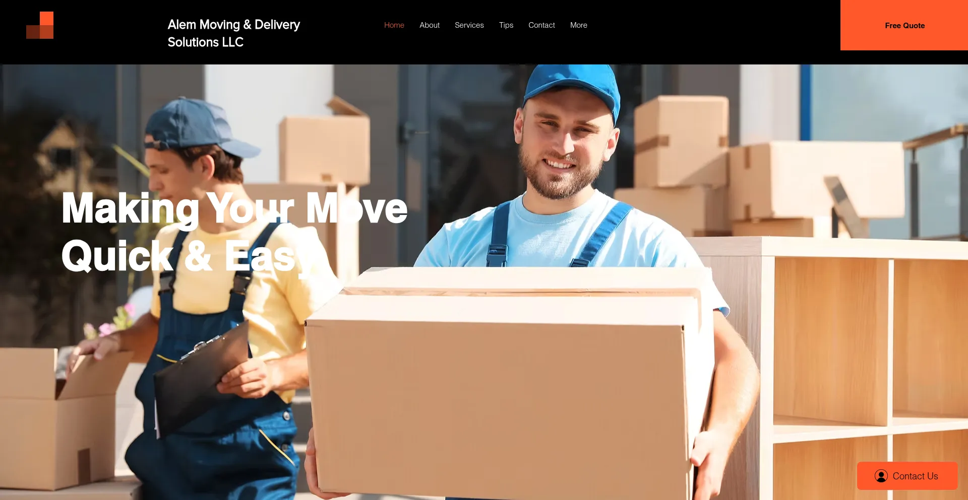 Website screenshot of Alemmoves.com