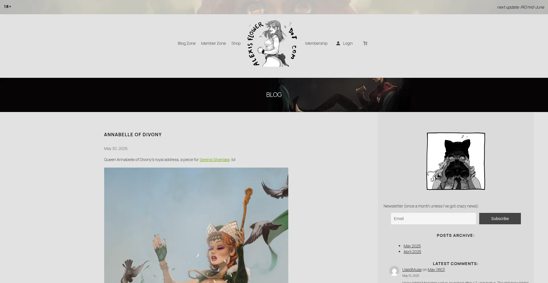 Website screenshot of Alexisflower.com