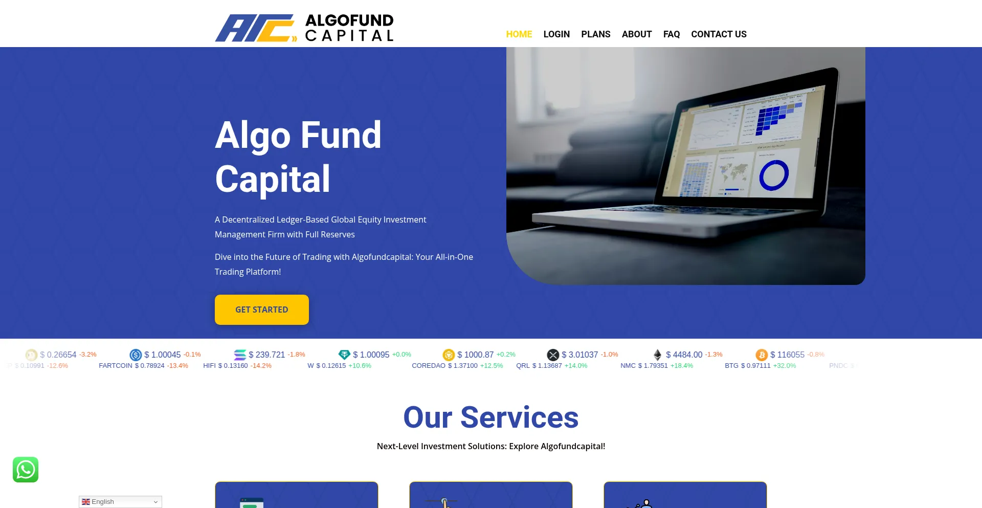 Algofundcapital.com Screenshot