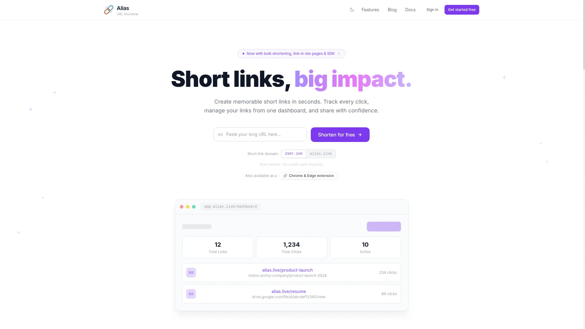 Aliasurlshortener.com