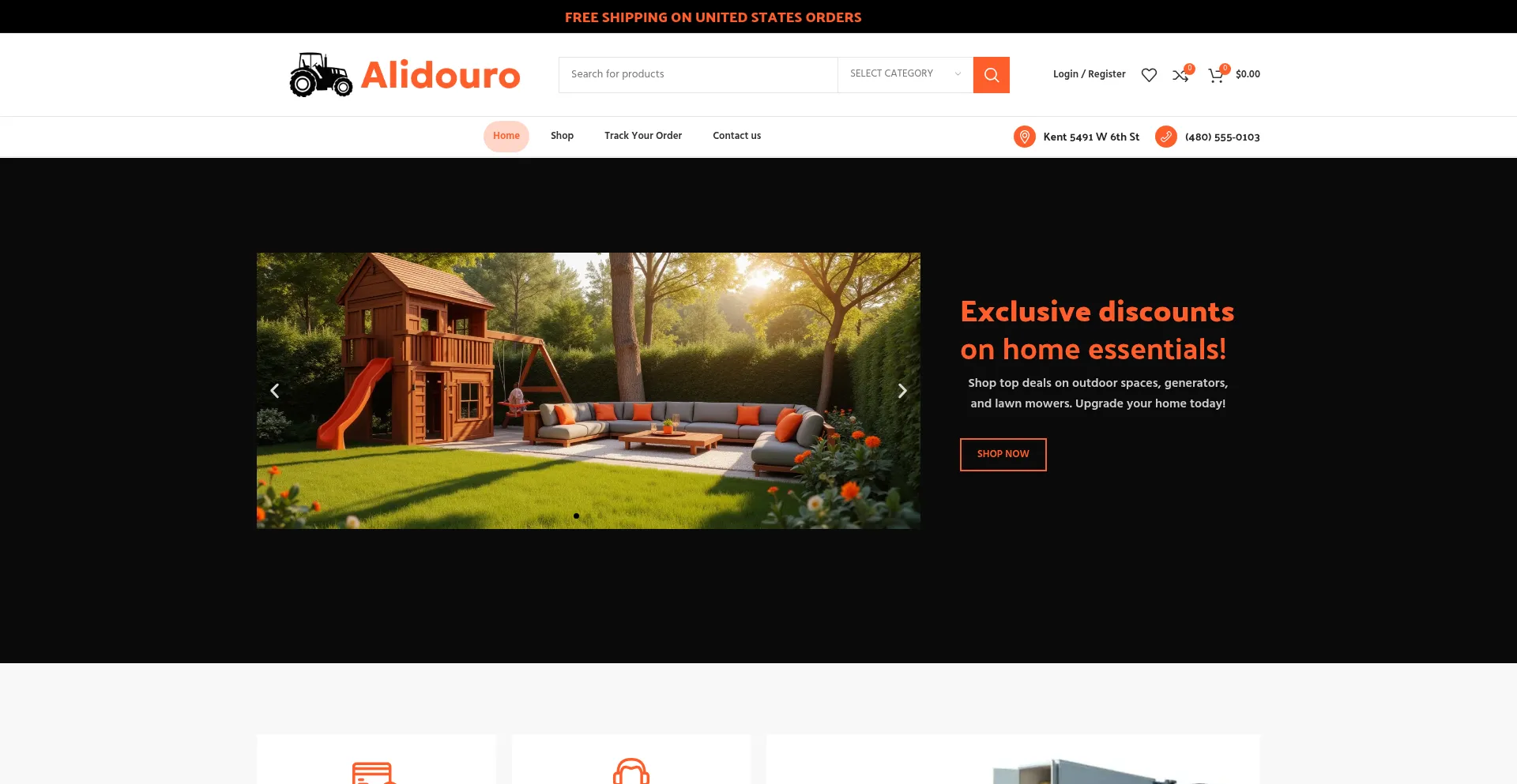 Website screenshot of Alidouro.com