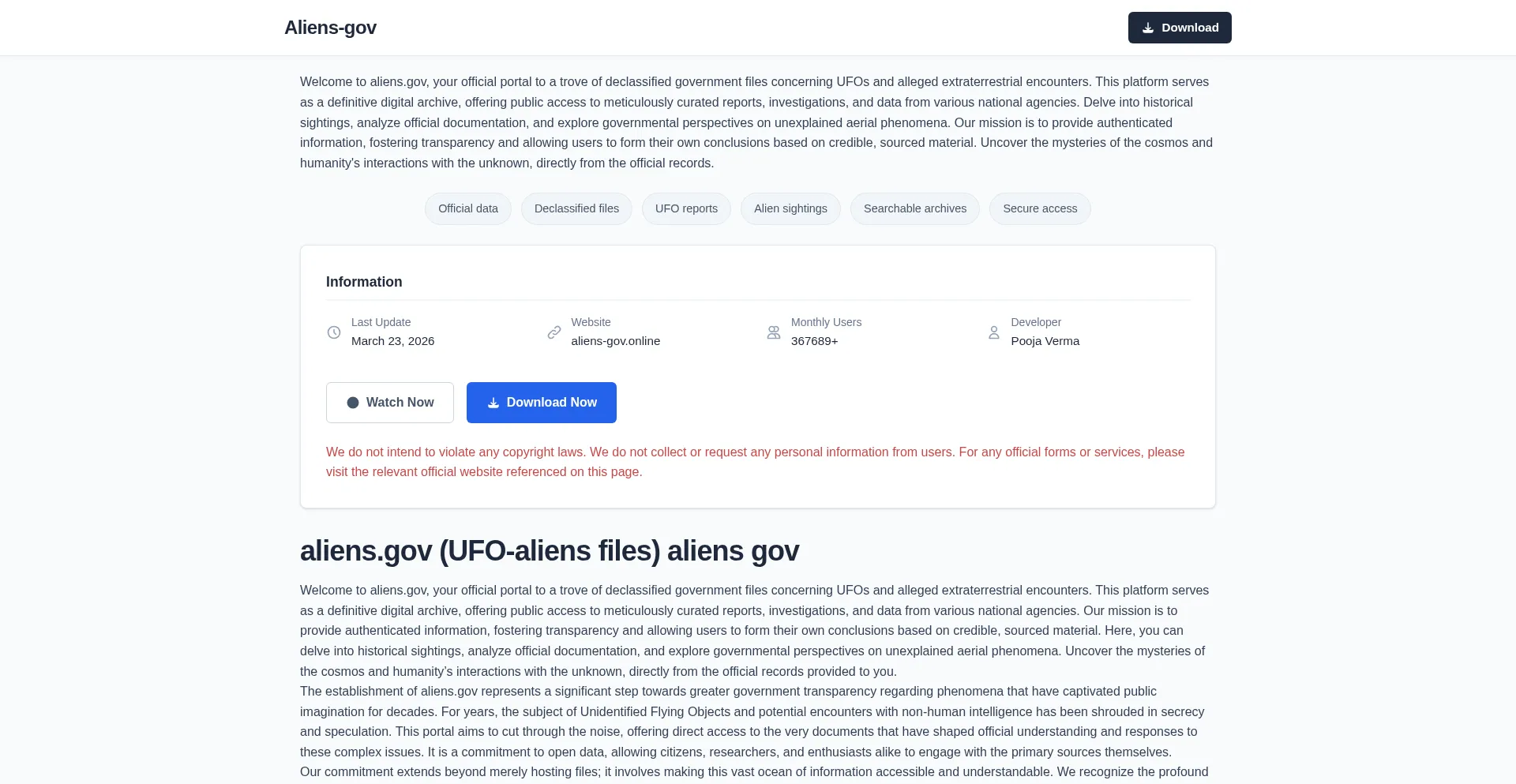 Aliens-gov.online