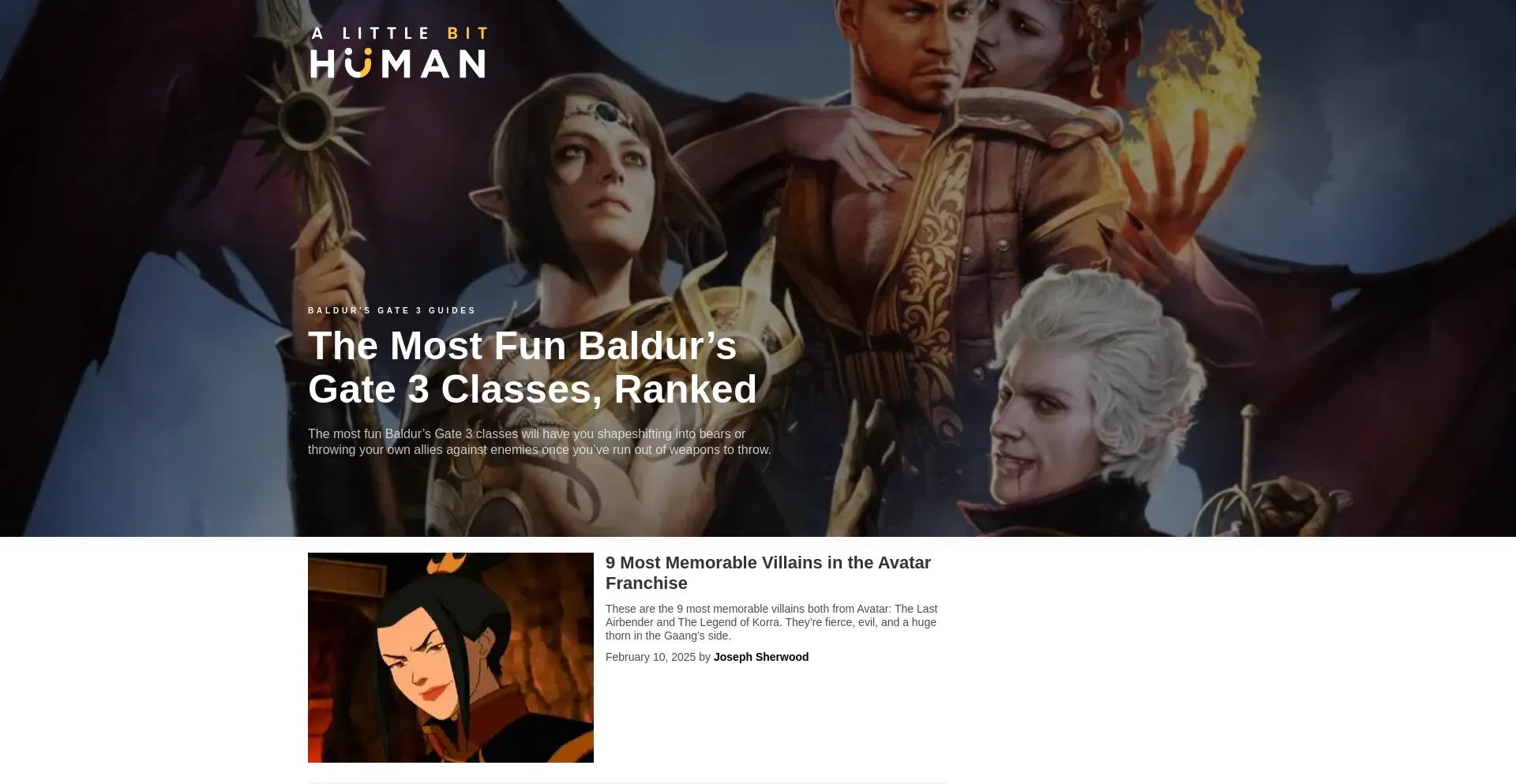 Website screenshot of Alittlebithuman.com