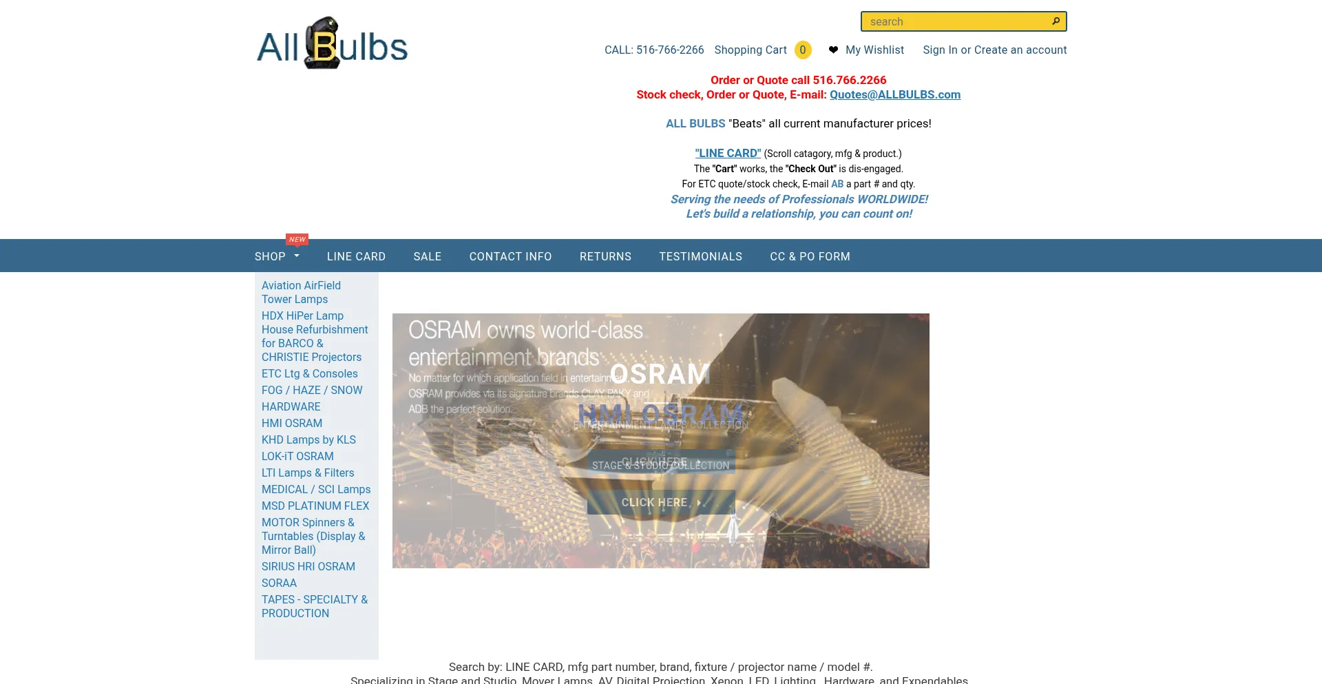 Allbulbs.com Screenshot