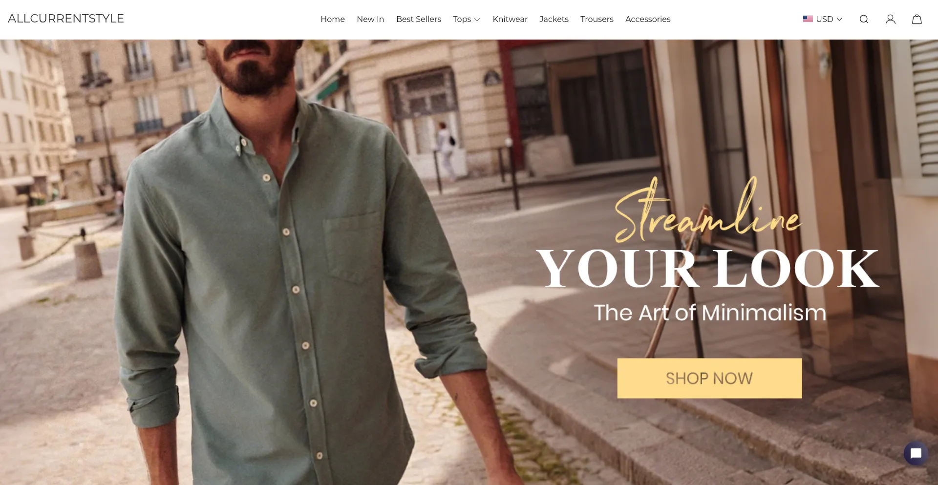 Website screenshot of Allcurrentstyle.com