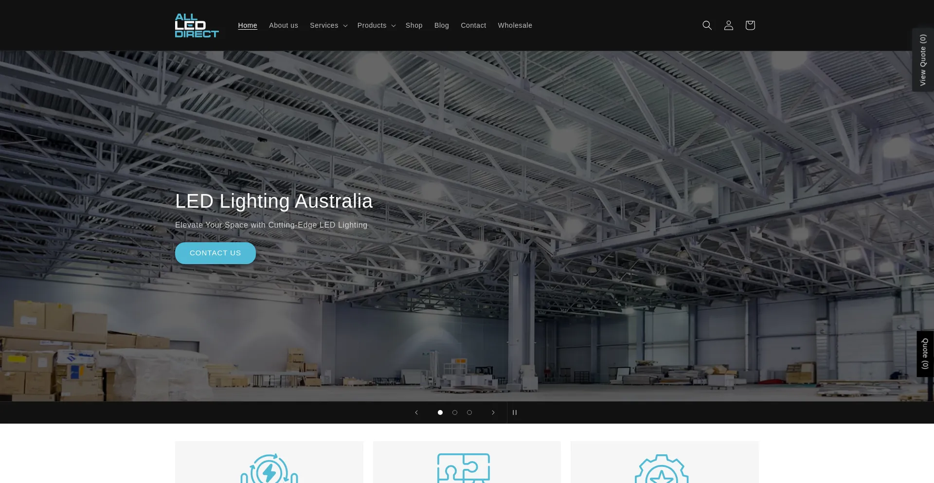 Website screenshot of Alledirect.com