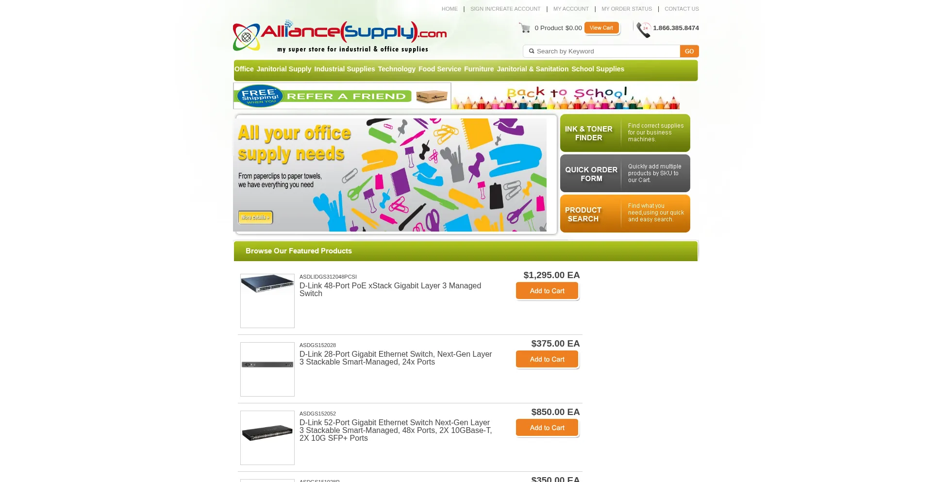 Alliancesupply.com Screenshot