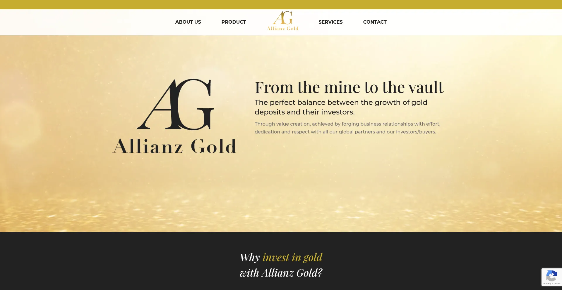 Website screenshot of Allianz-gold.com