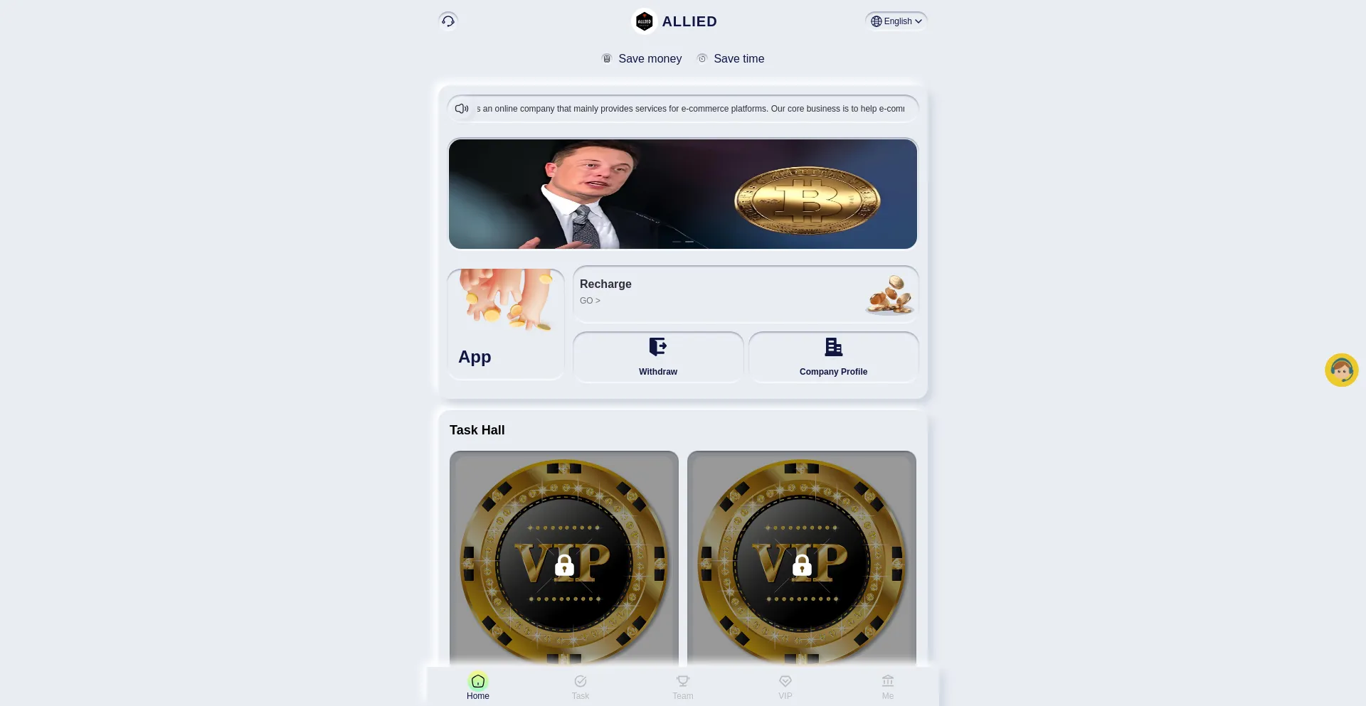 Website screenshot of Alliedultd.com