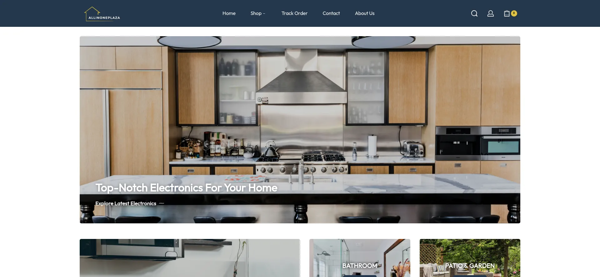 Website screenshot of Allinoneplaza.com
