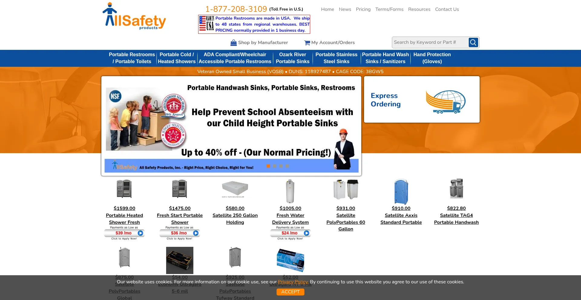 Allsafetyproducts.com Screenshot