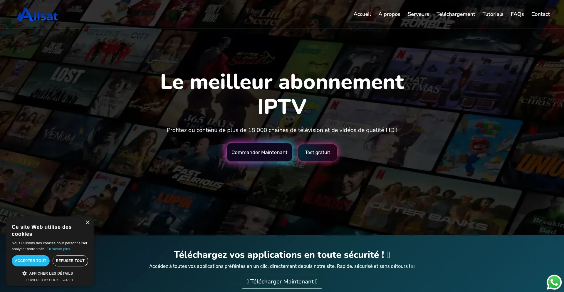 Website screenshot of Allsat-iptv.com