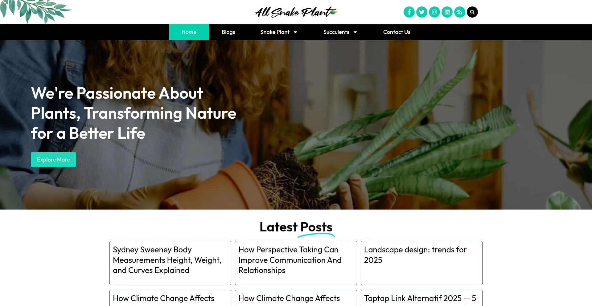 Allsnakeplant.com Screenshot