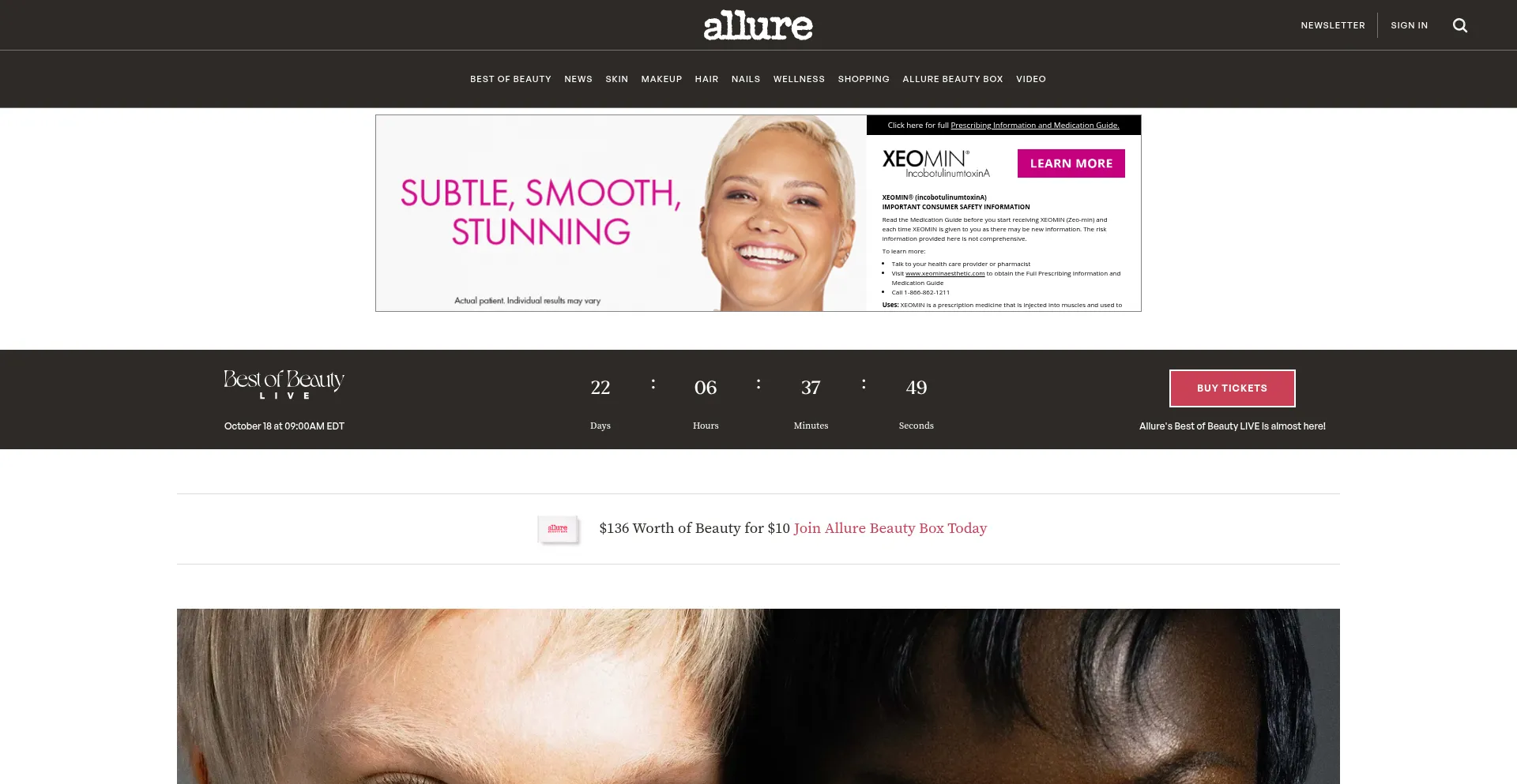 Allure.com Screenshot