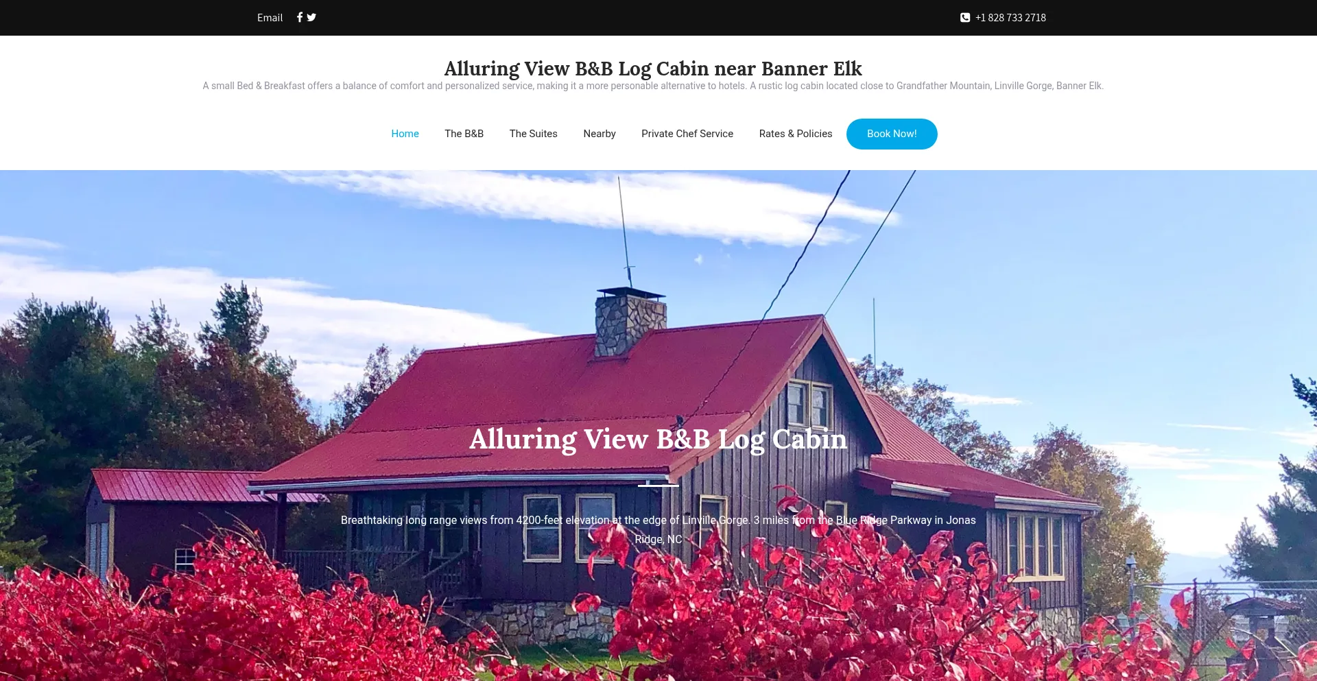 Website screenshot of Alluringview.com