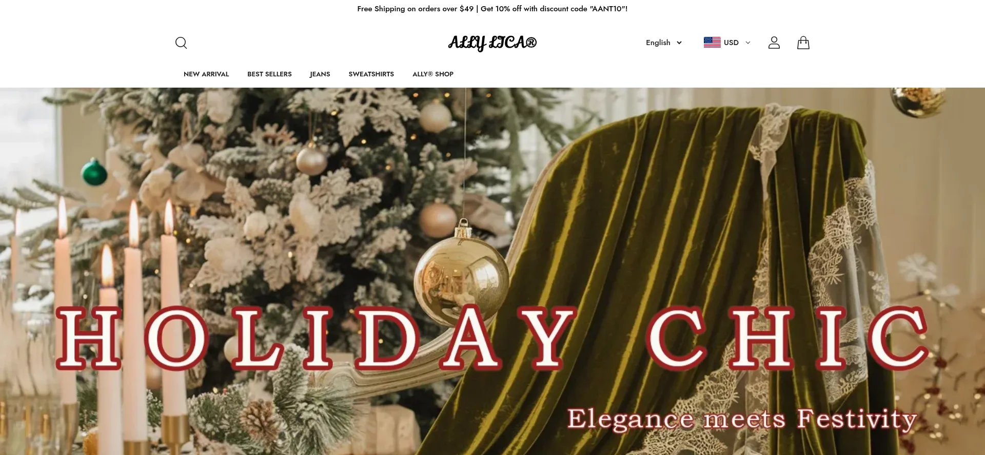 Website screenshot of Allylica.com