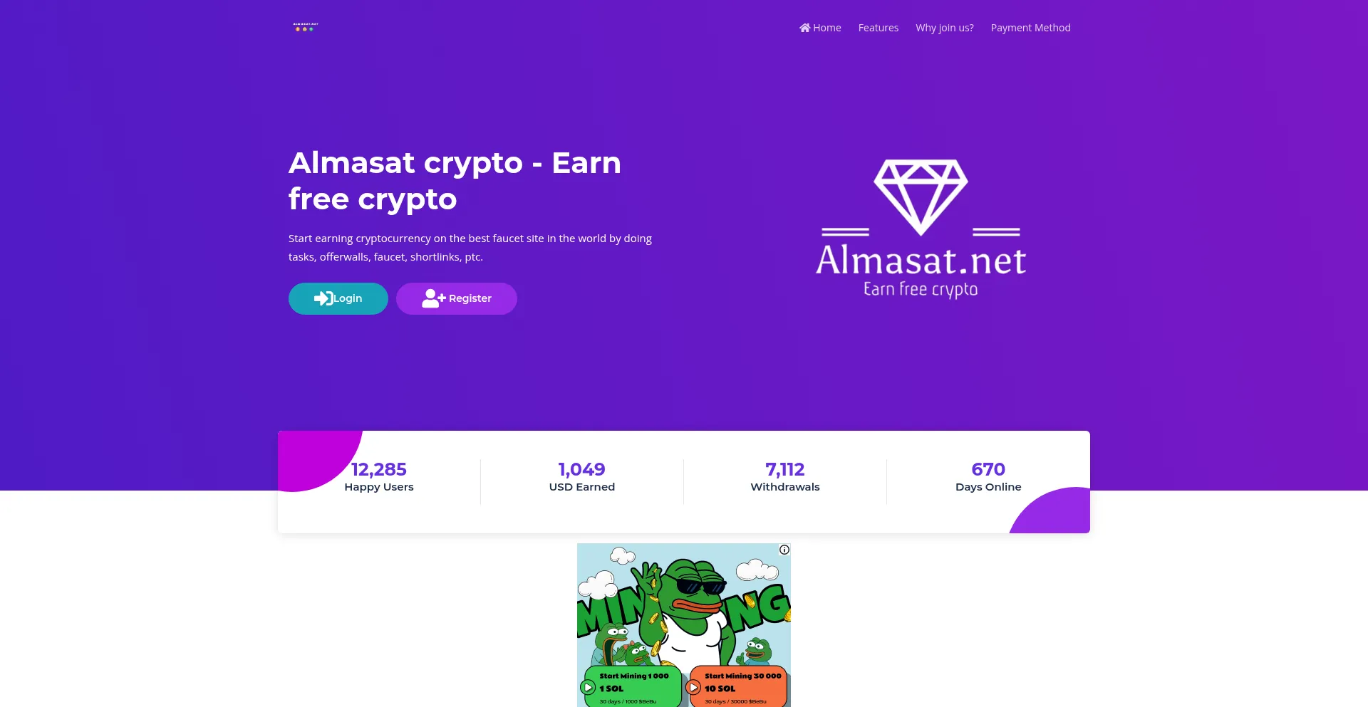 Website screenshot of Almasat.net