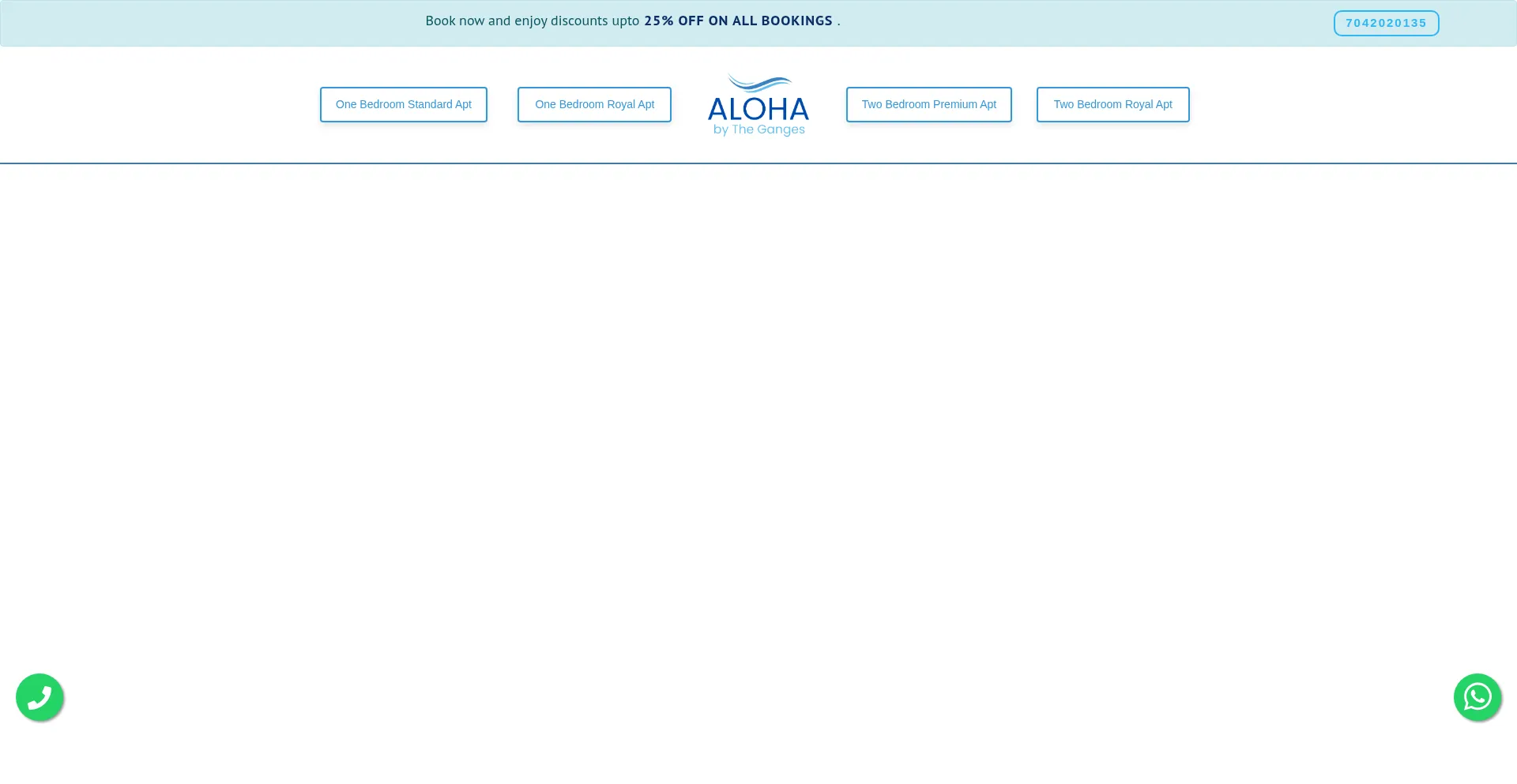 Website screenshot of Alohaonganges.com