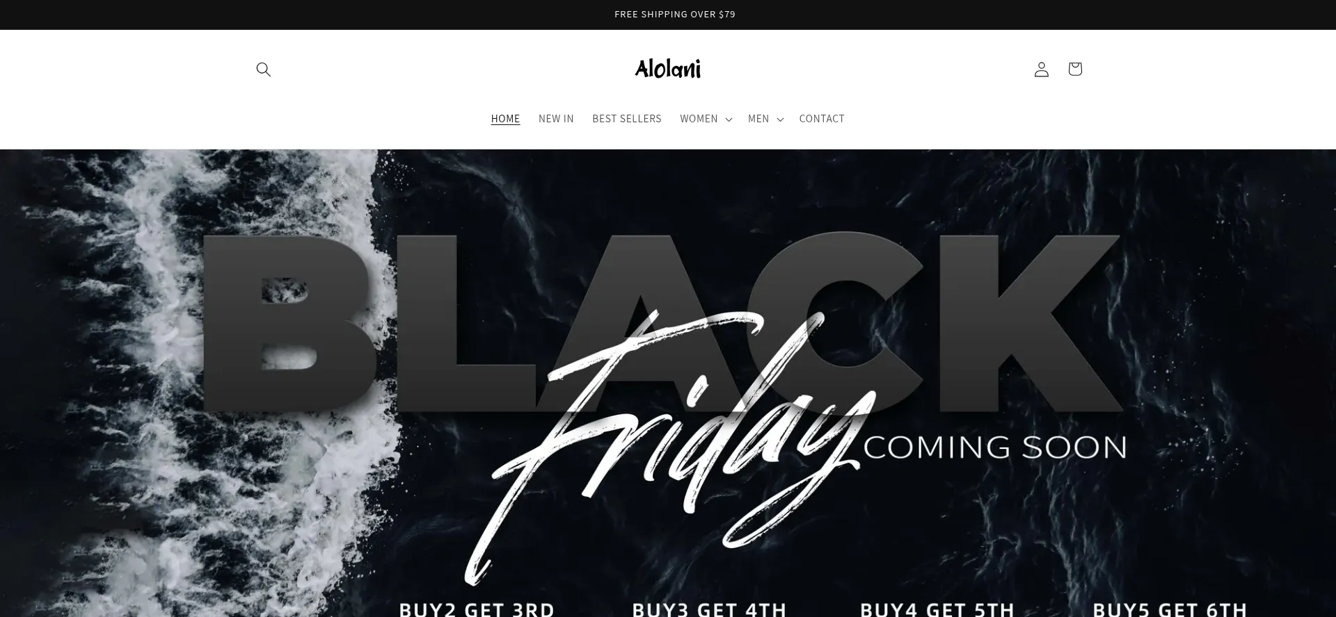 Website screenshot of Alolani.com