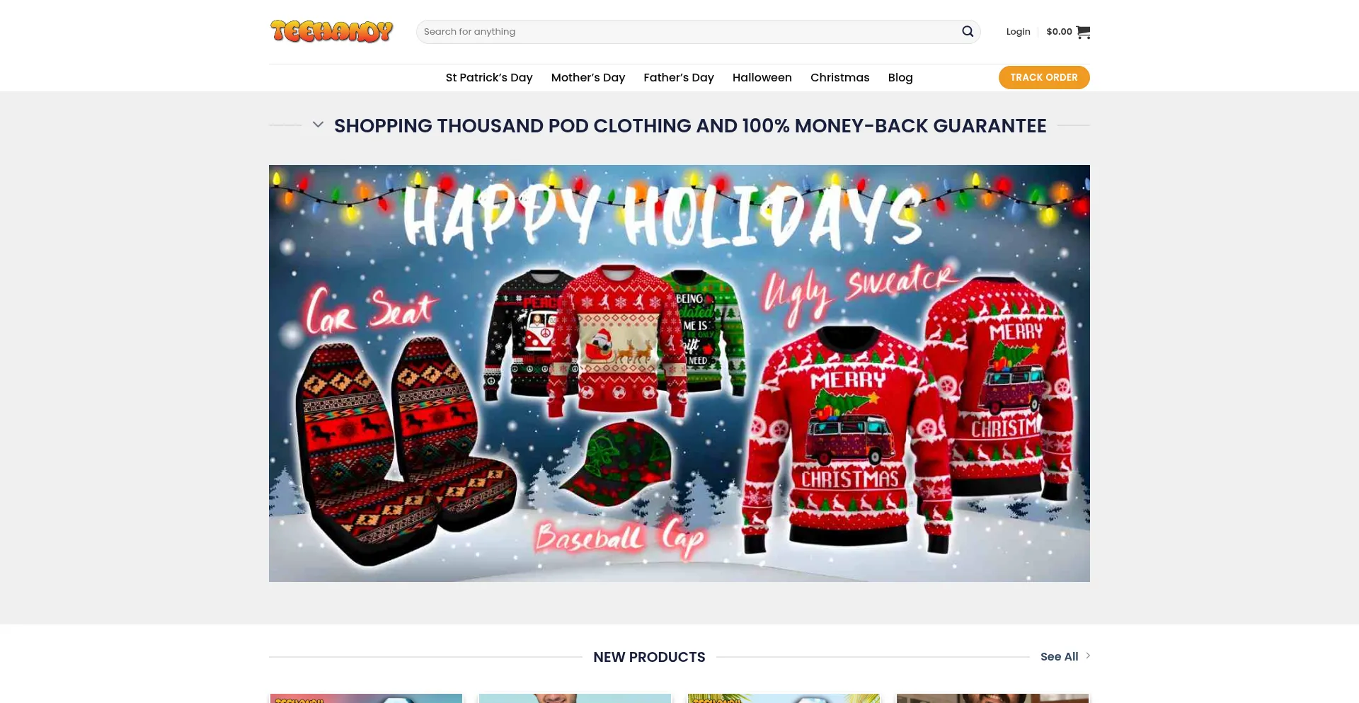 Website screenshot of Alotees.com
