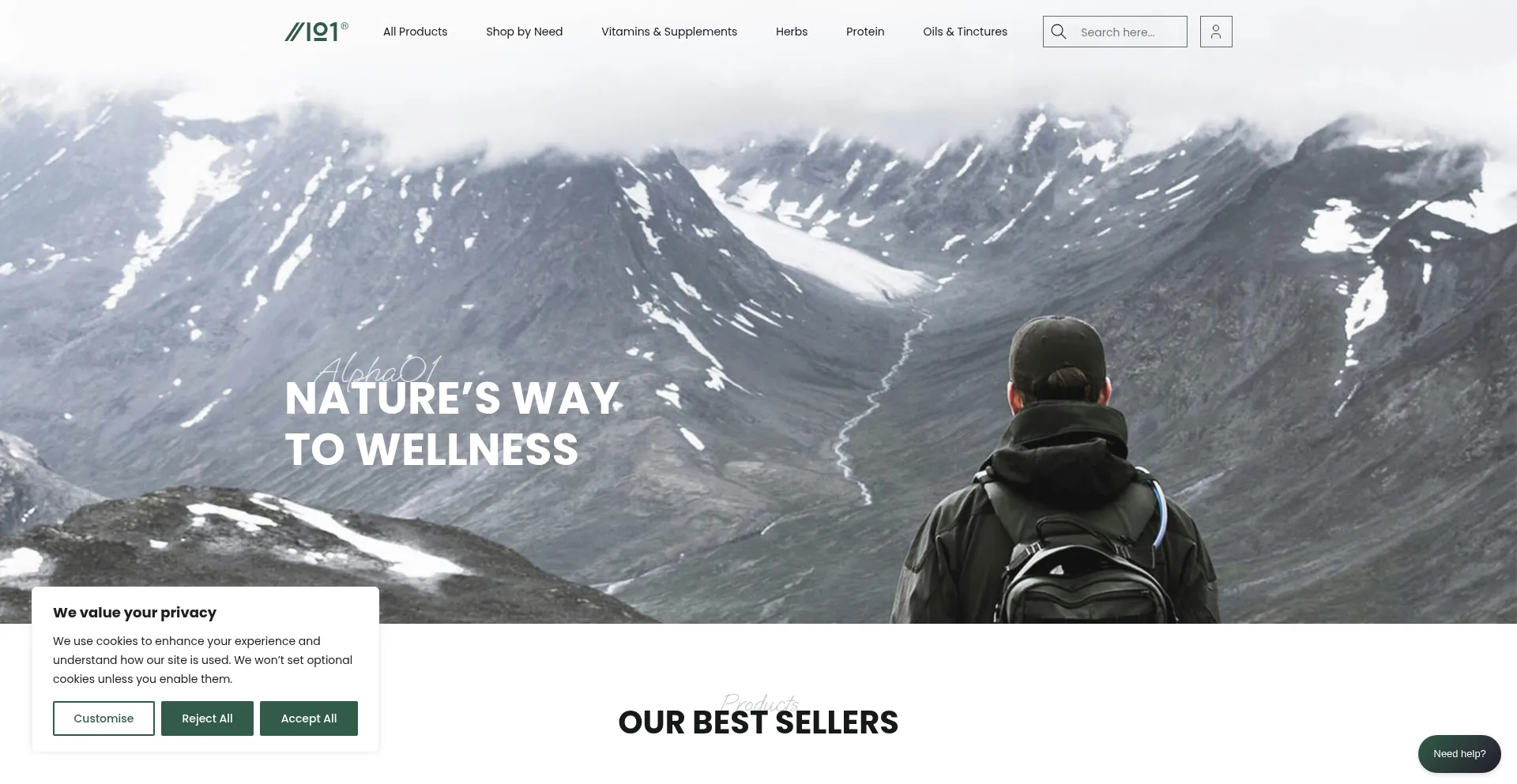 Website screenshot of Alpha01.co.uk
