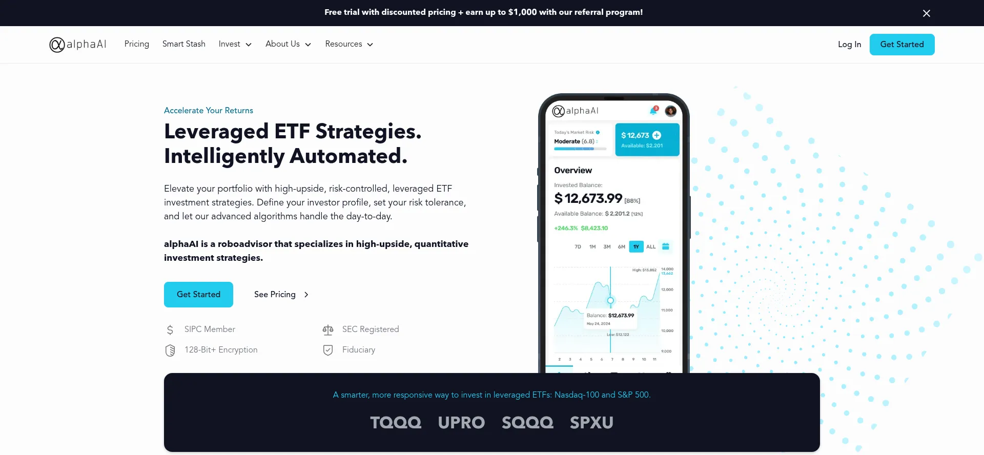 Website screenshot of Alphaai.capital