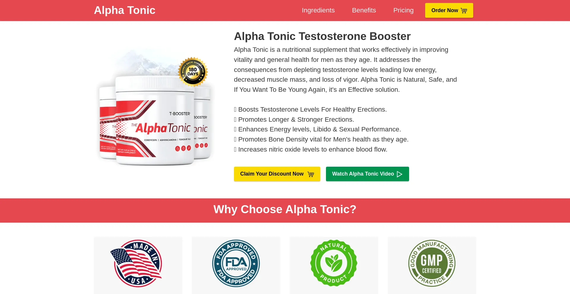 Website screenshot of Alphatonic-ed.com