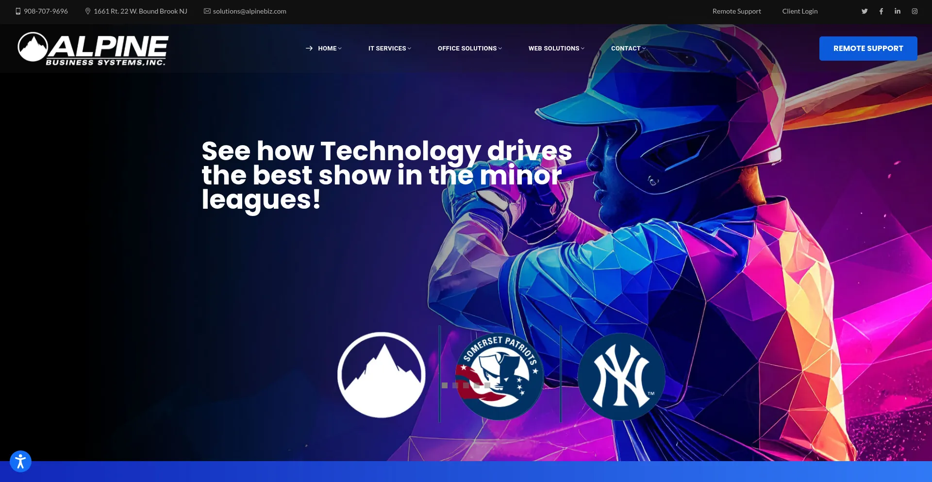 Website screenshot of Alpinebiz.com