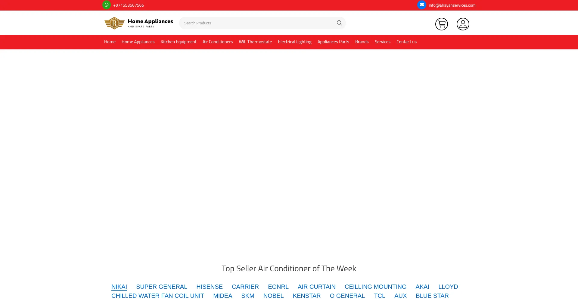 Website screenshot of Alrayanservices.com