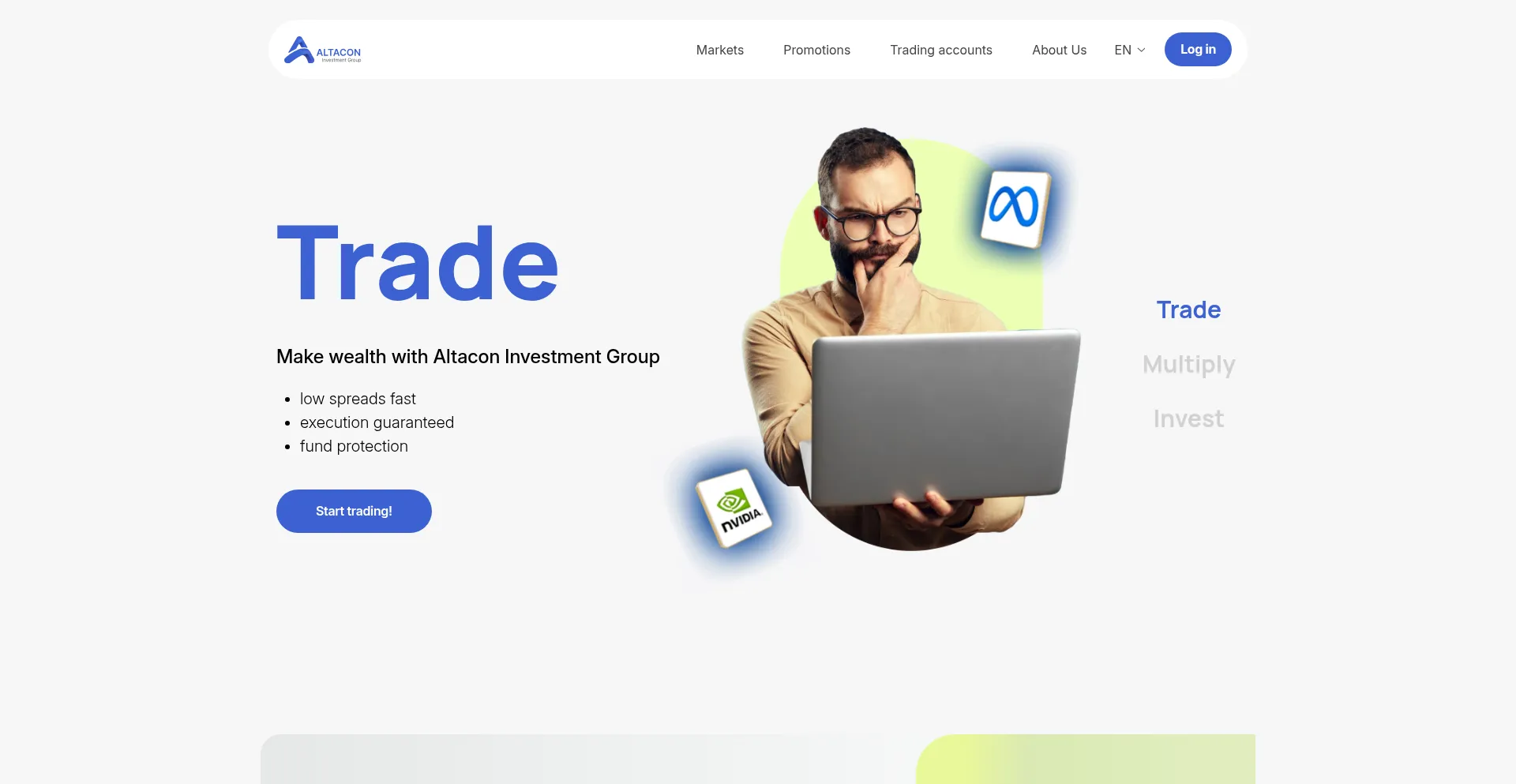 Website screenshot of Altacon-investment.com