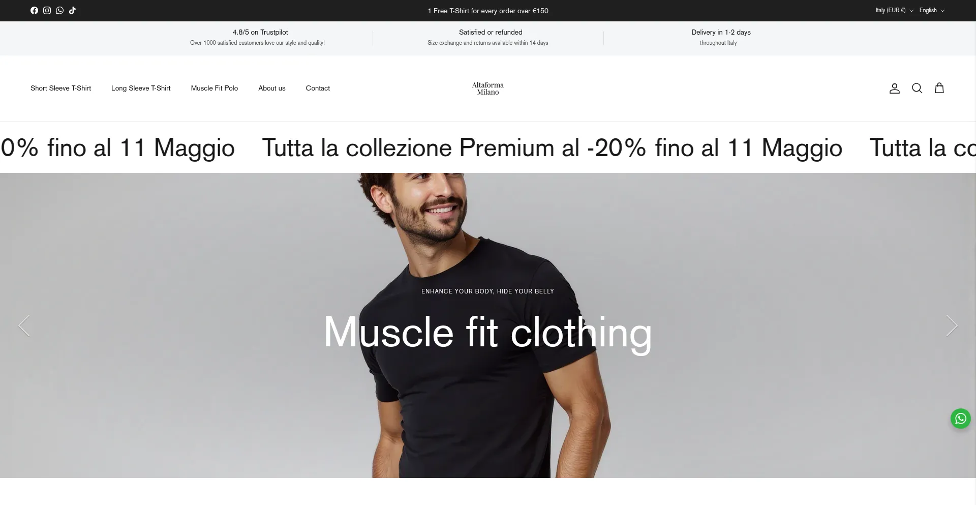Website screenshot of Altaformamilano.com