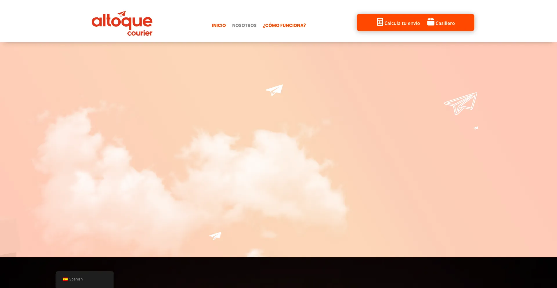 Website screenshot of Altoquecourierperu.com