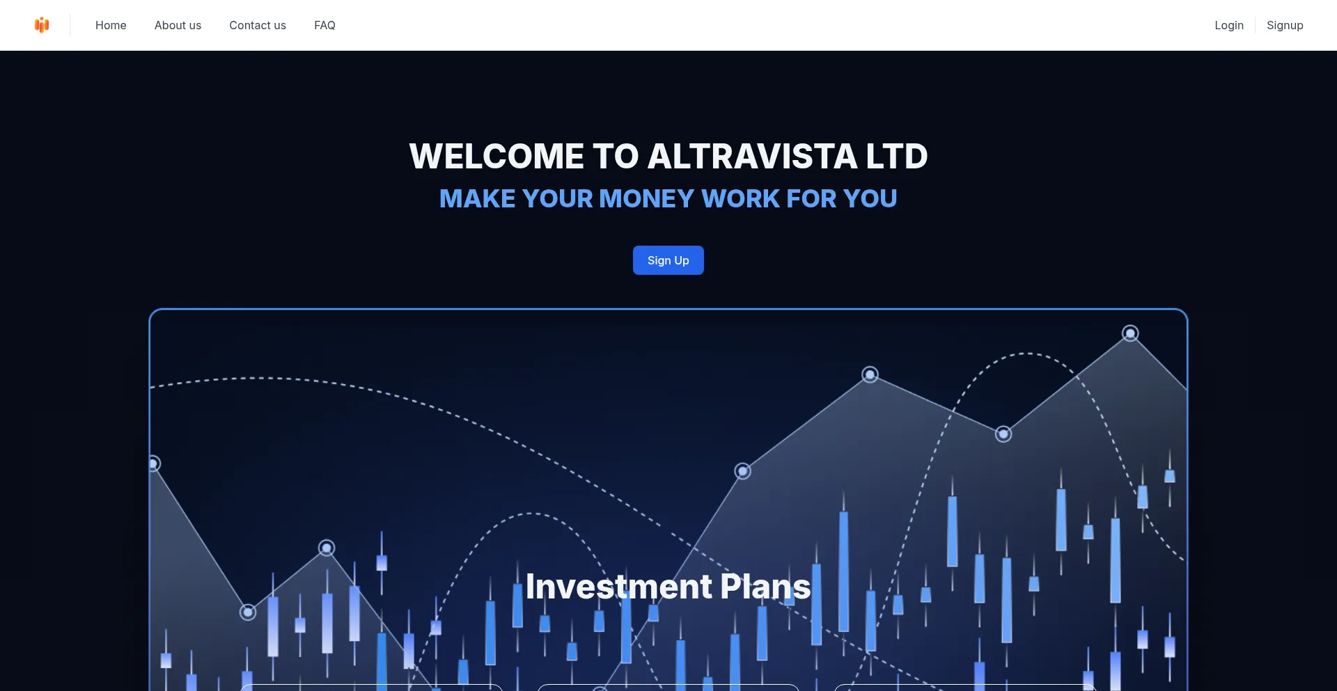 Website screenshot of Altravista.online