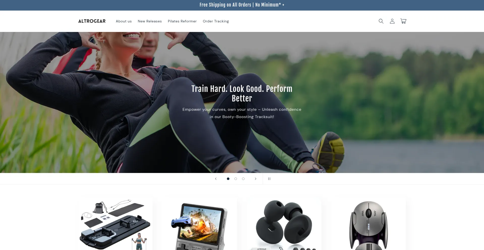 Website screenshot of Altrogear.com
