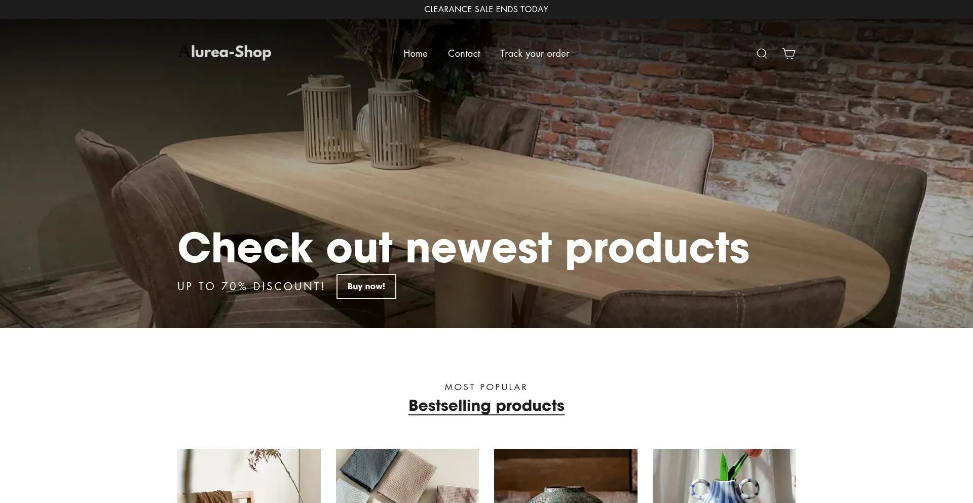 Website screenshot of Alurea-shop.com