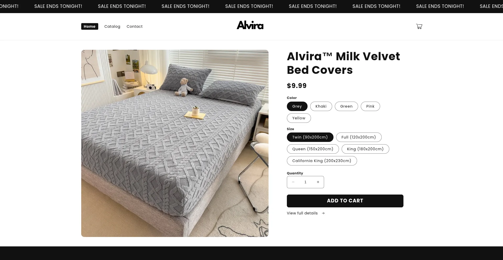 Website screenshot of Alviraofficial.com