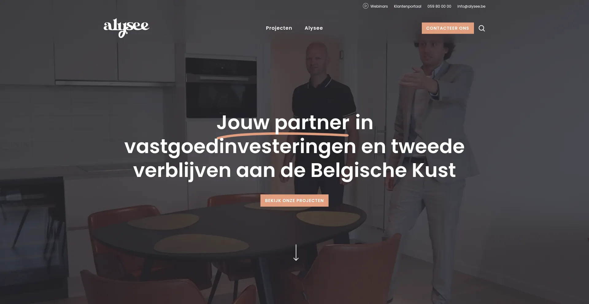 Website screenshot of Alysee.be