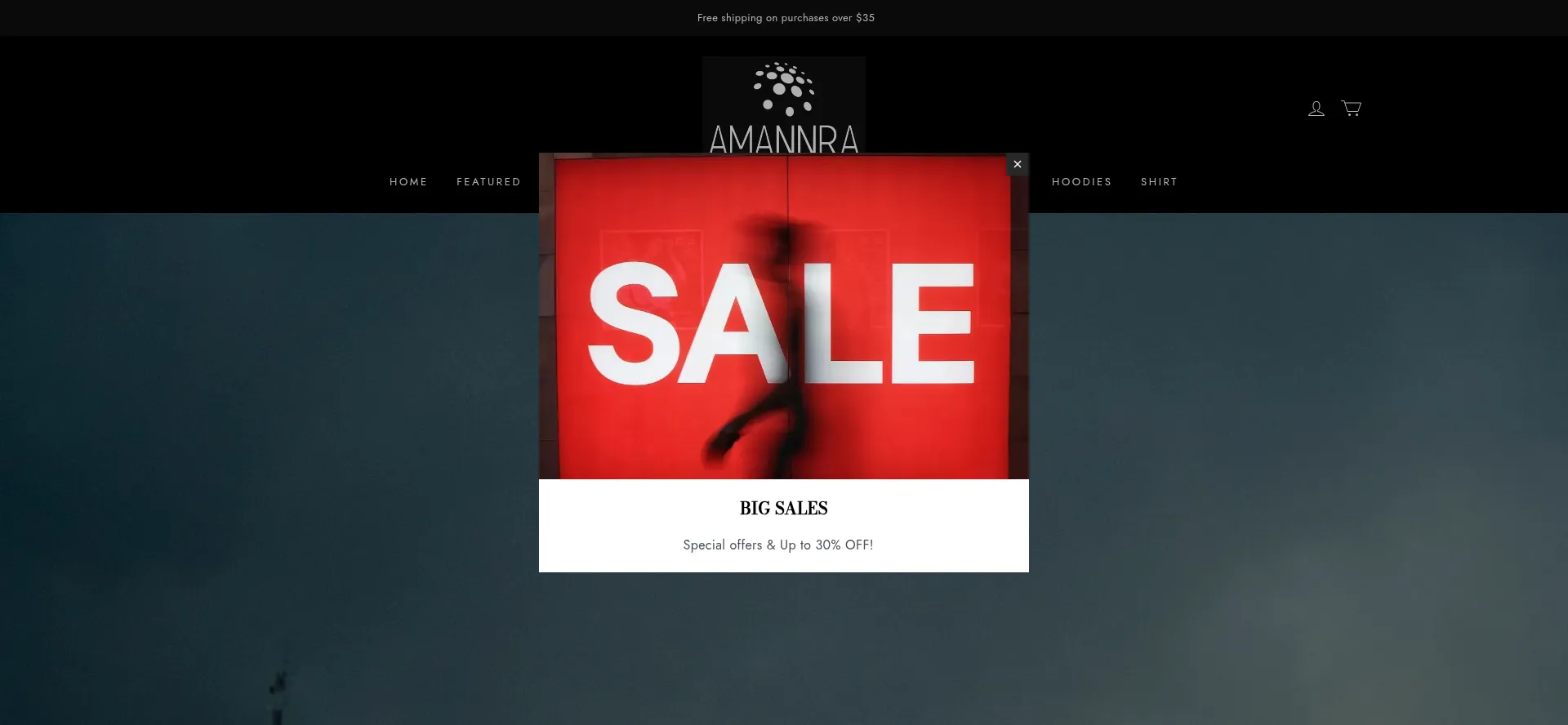 Website screenshot of Amannra.com