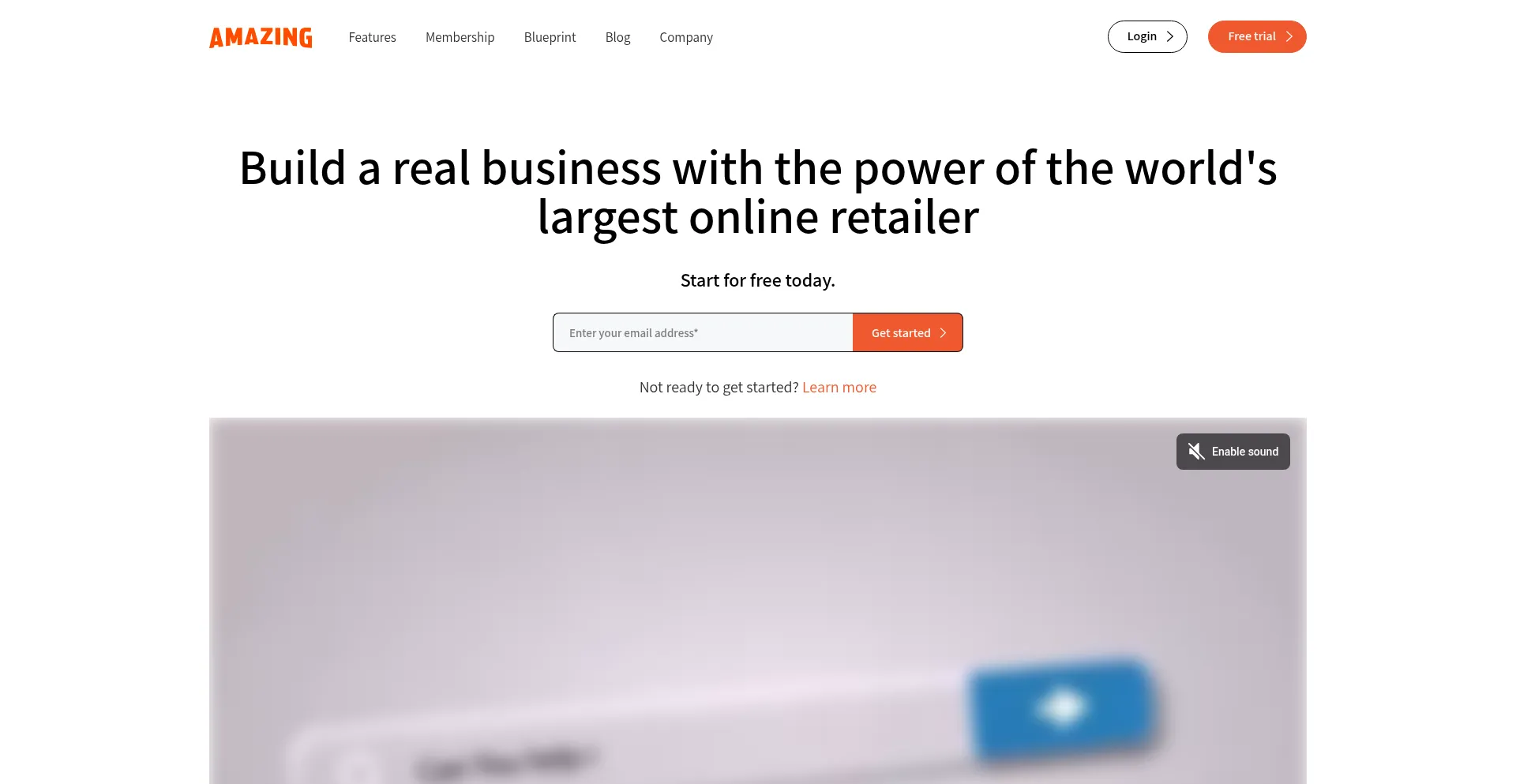 Website screenshot of Amazing.com