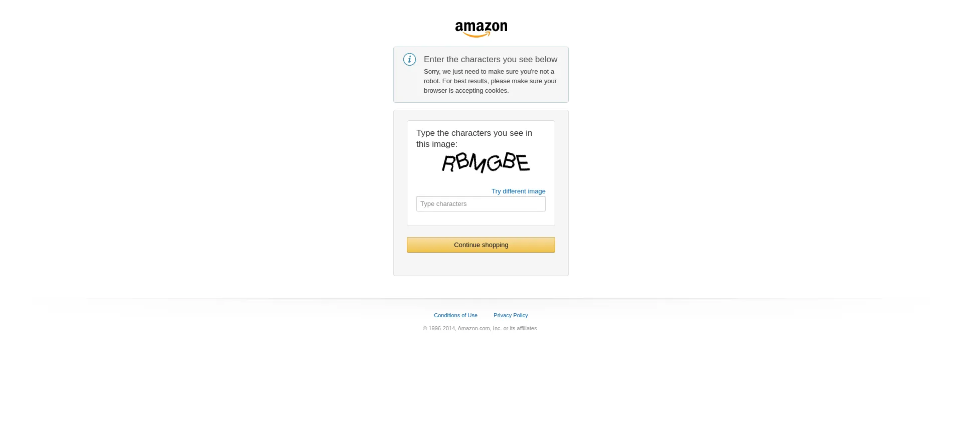 Website screenshot of Amazom.com