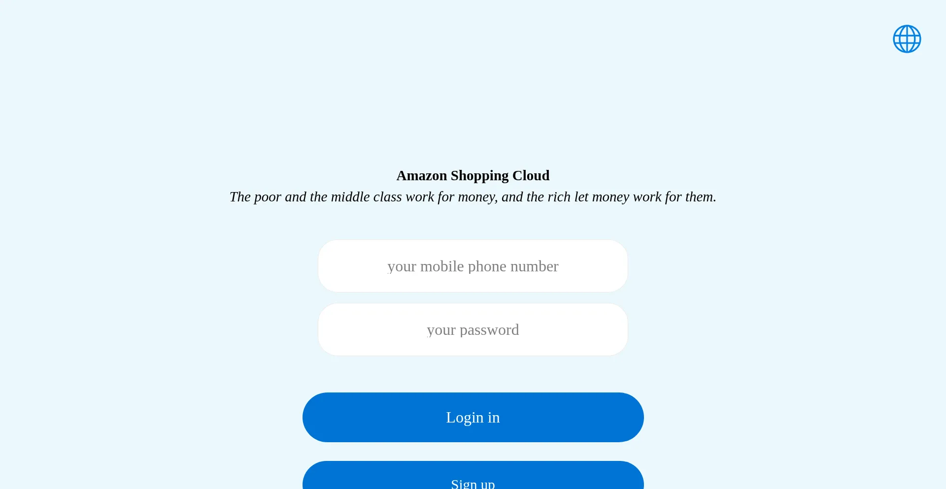 Website screenshot of Amazonshop8.com