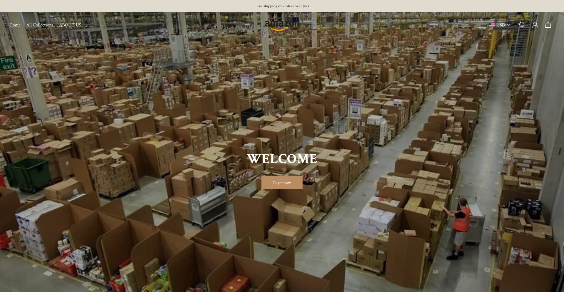 Website screenshot of Amazpalletreturn.com