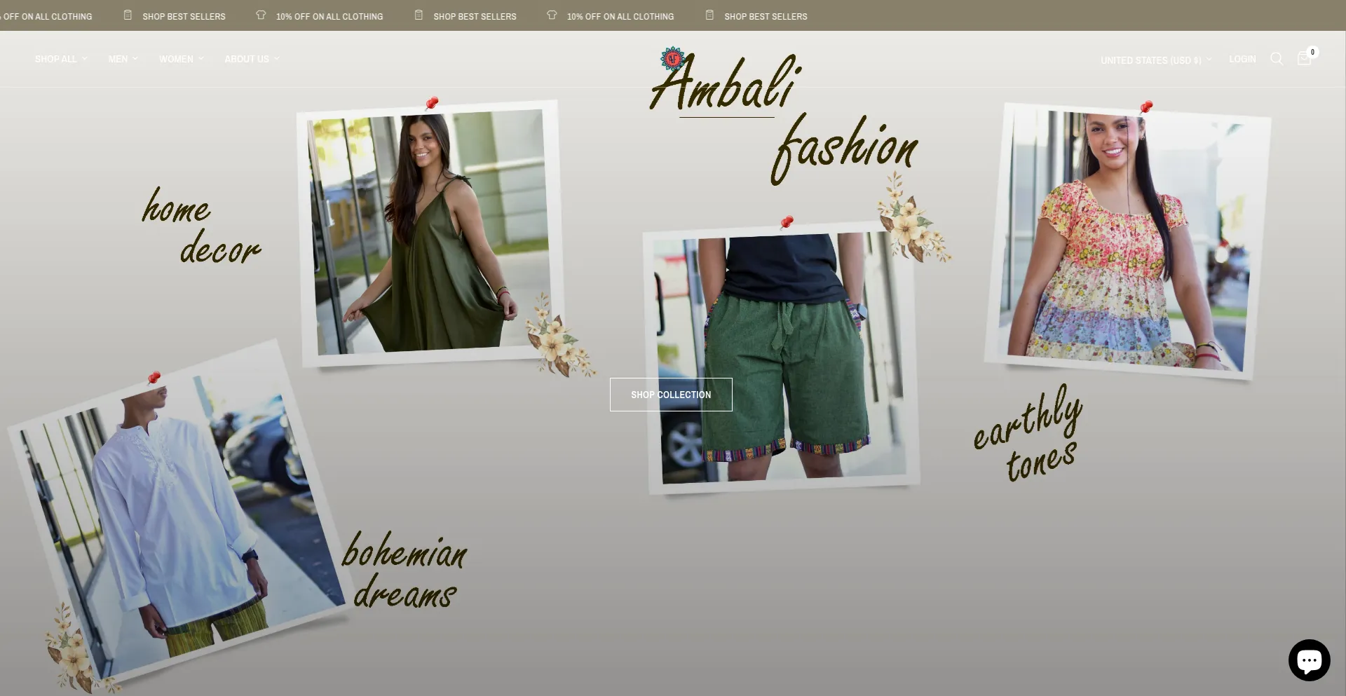 Website screenshot of Ambalifashion.com