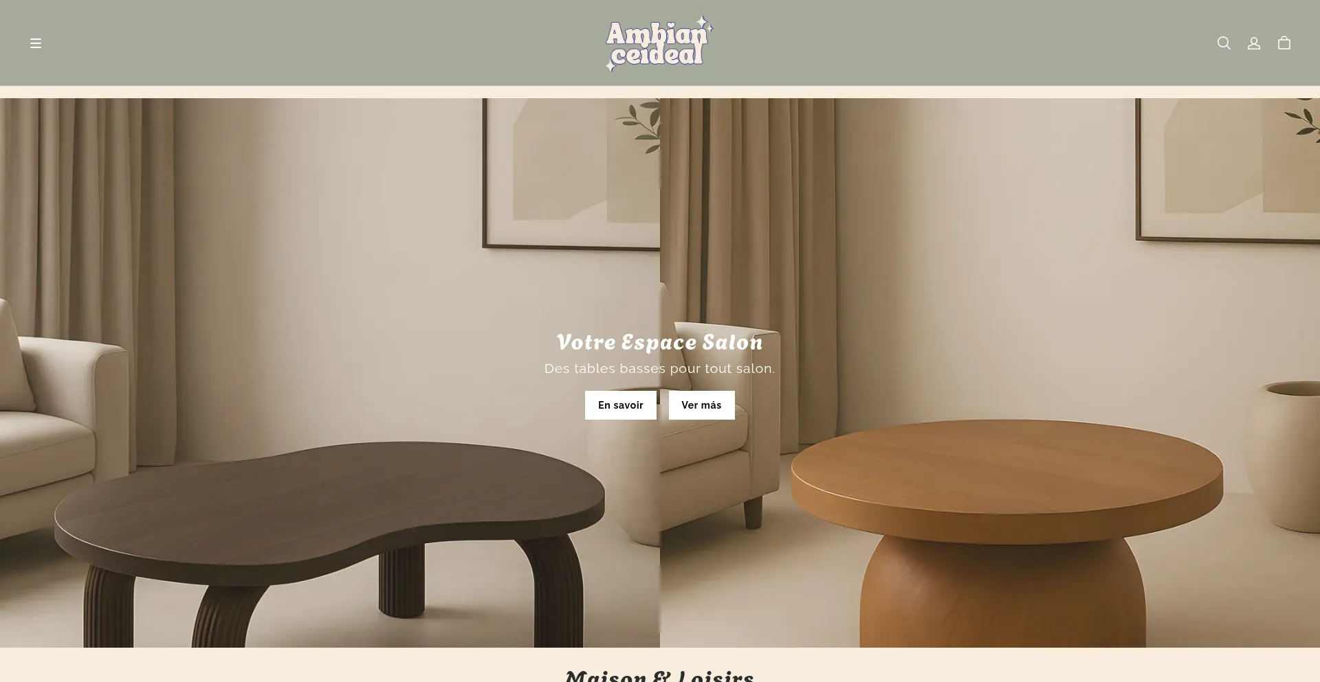 Website screenshot of Ambianceideal.com