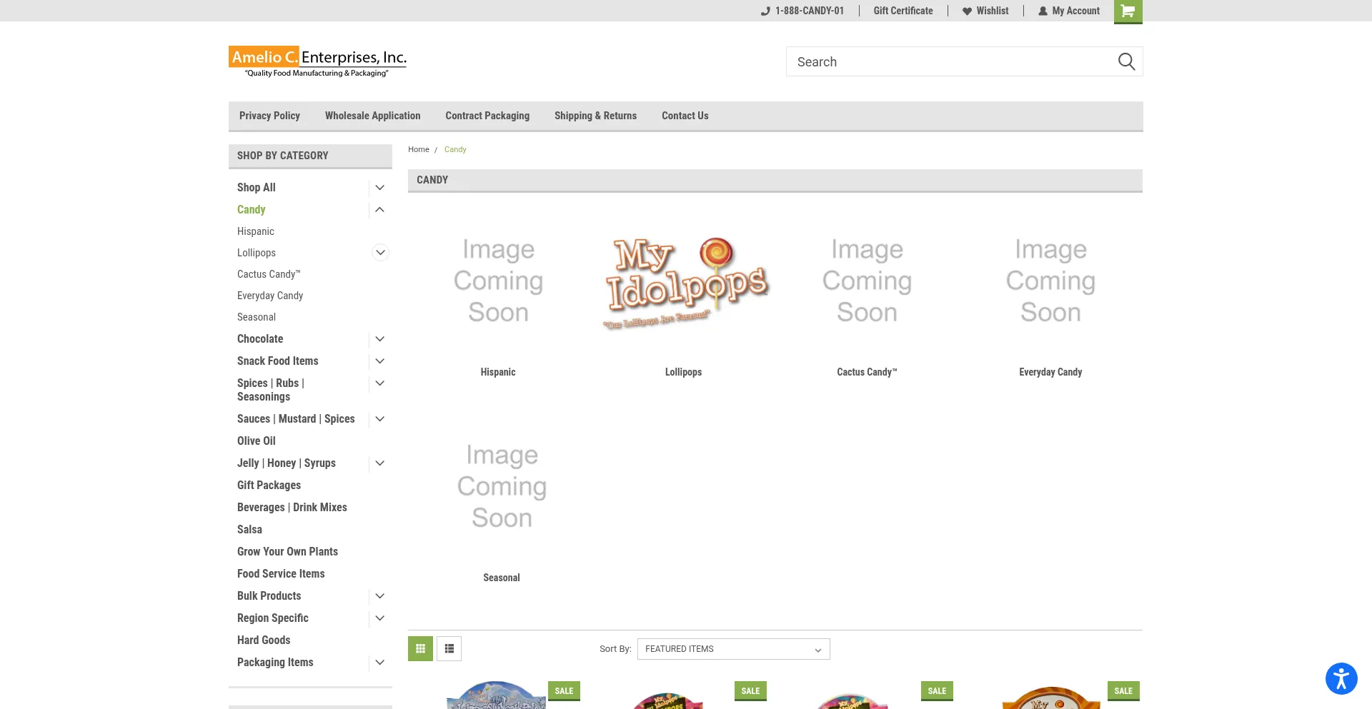 Website screenshot of Ameliocenterprises.com