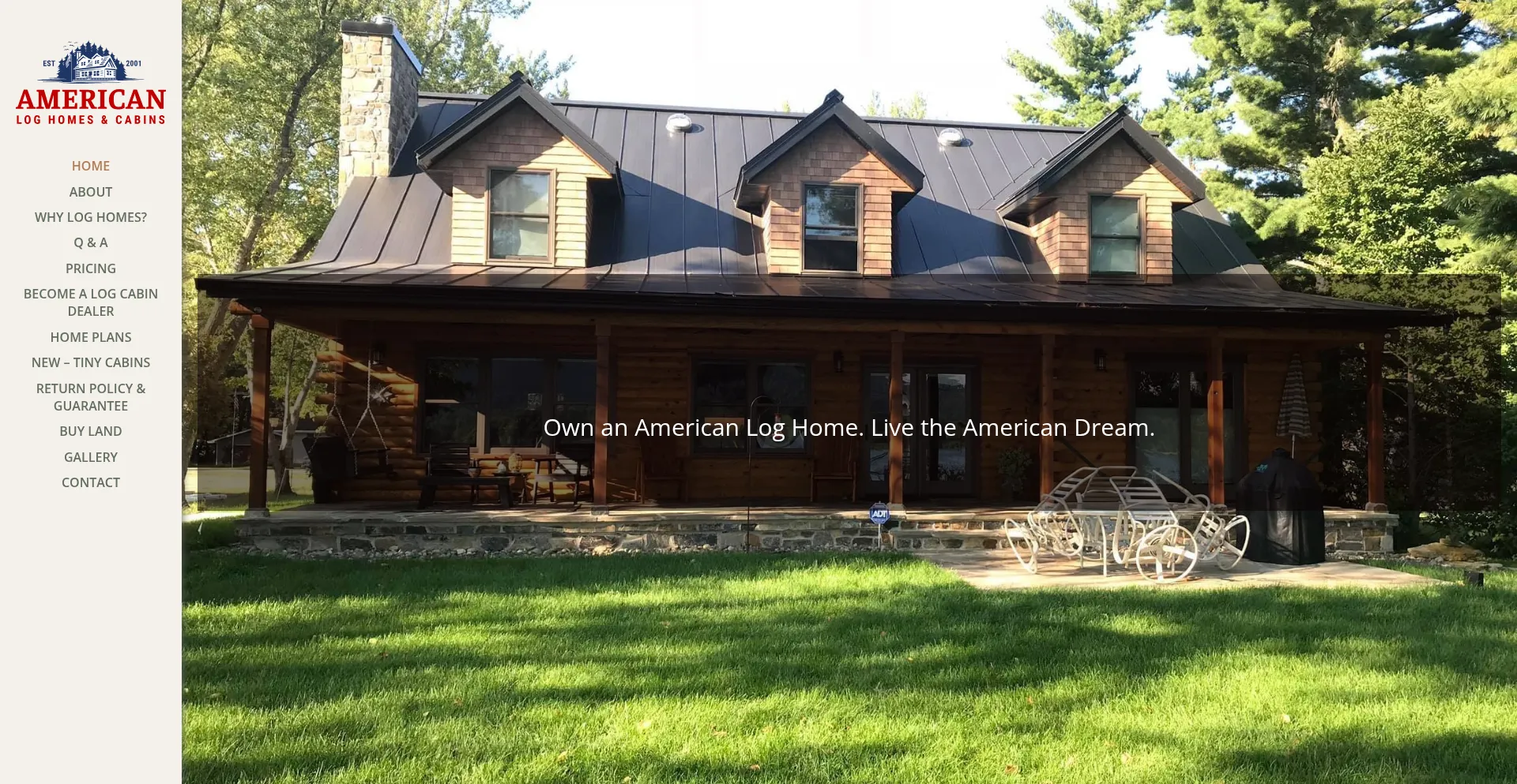 Americanloghomesandcabins.com Screenshot