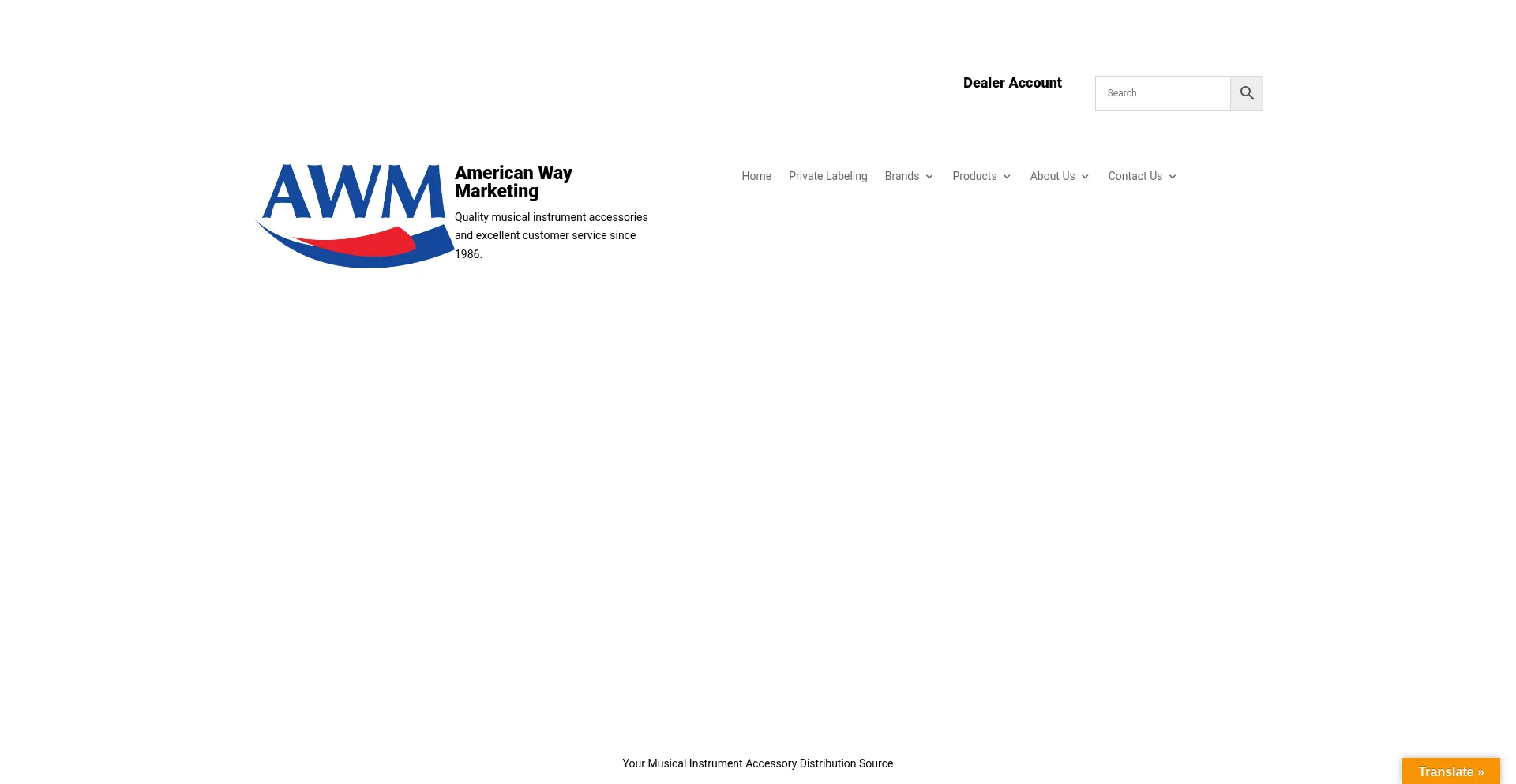 Website screenshot of Americanwaymktg.com